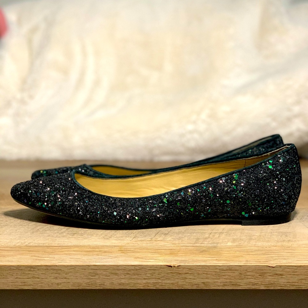 Women’s Ann Taylor black sparkle flats